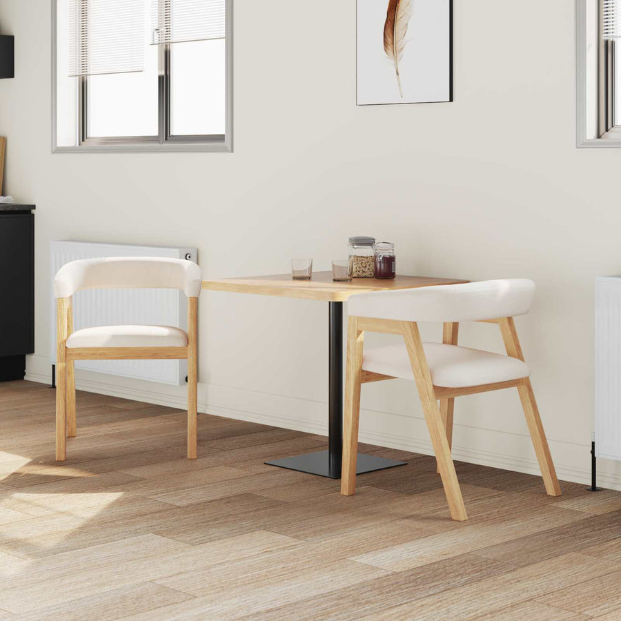 Eettafelstoelen 2 Pcs Naturel 54 X 57 X 73 Cm Natuurlijk en licht