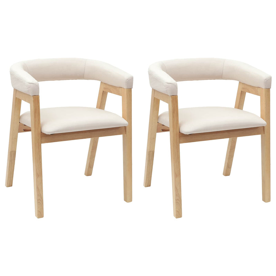 Eettafelstoelen 2 Pcs Naturel 54 X 57 X 73 Cm Natuurlijk en licht