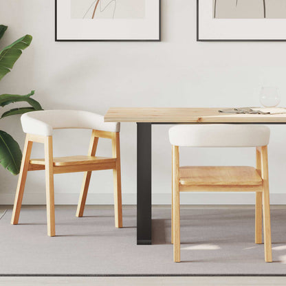 Eettafelstoelen 2 Pcs 54 X 57 X 73 Cm Naturel