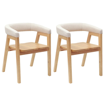 Eettafelstoelen 2 Pcs 54 X 57 X 73 Cm Naturel