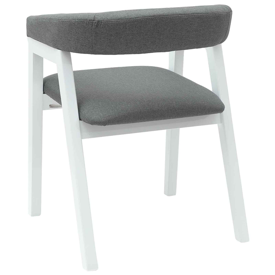 Eettafelstoelen 2 Pcs 54 X 57 X 73 Cm Massief Rubberhout Wit en grijs