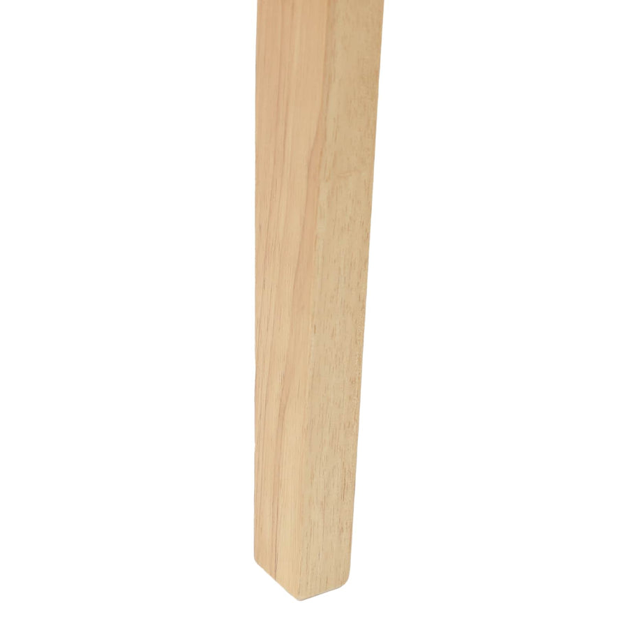 Eettafelstoelen 2 Pcs 54 X 57 X 73 Cm Massief Rubberhout wit en naturel