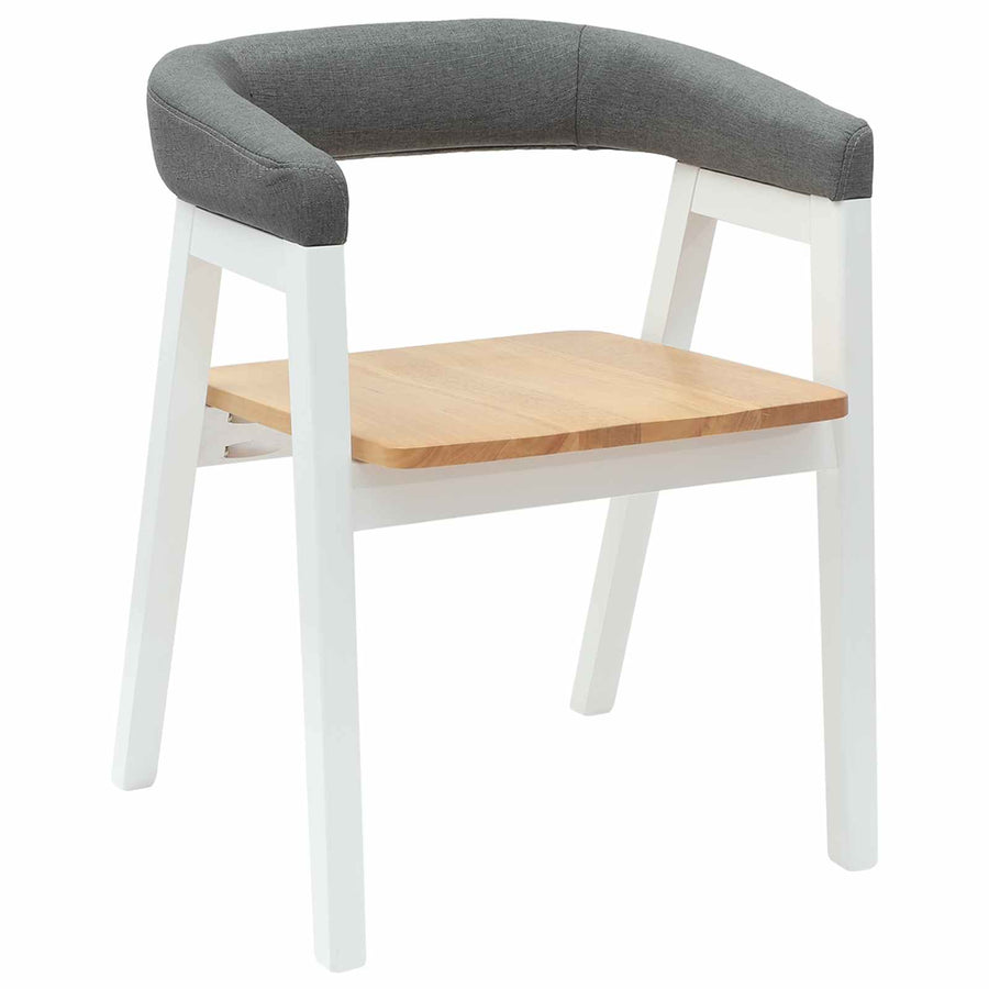 Eettafelstoelen 2 Pcs 54 X 57 X 73 Cm Massief Rubberhout wit en naturel