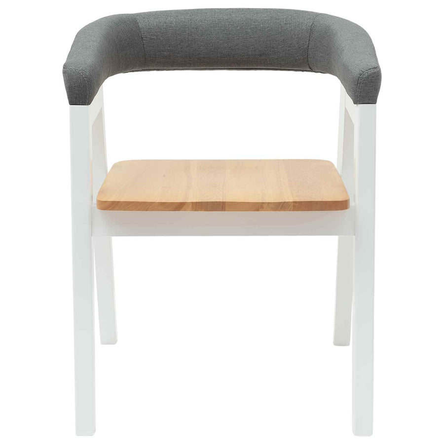 Eettafelstoelen 2 Pcs 54 X 57 X 73 Cm Massief Rubberhout wit en naturel
