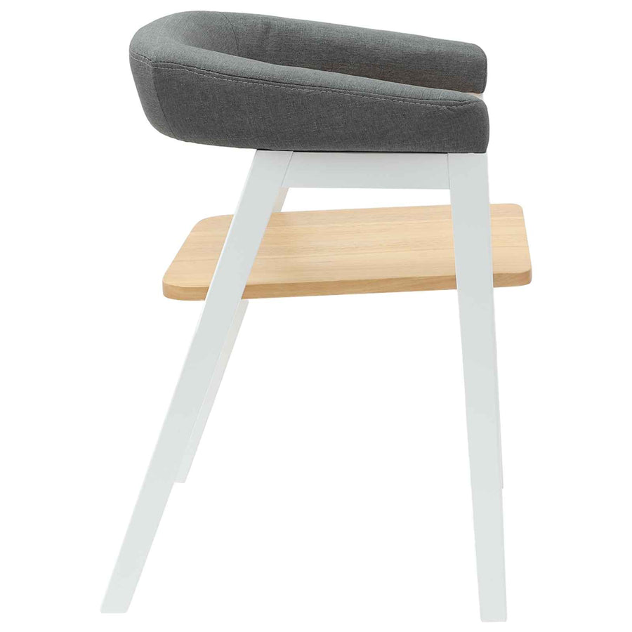 Eettafelstoelen 2 Pcs 54 X 57 X 73 Cm Massief Rubberhout wit en naturel