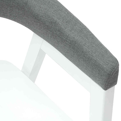 Eettafelstoelen 2 Pcs 54 X 57 X 73 Cm Massief Rubberhout Wit
