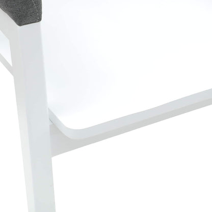 Eettafelstoelen 2 Pcs 54 X 57 X 73 Cm Massief Rubberhout Wit