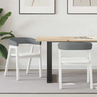 Dining Chairs 2 pcs White 54 x 57 x 73 cm Solid Rubberwood