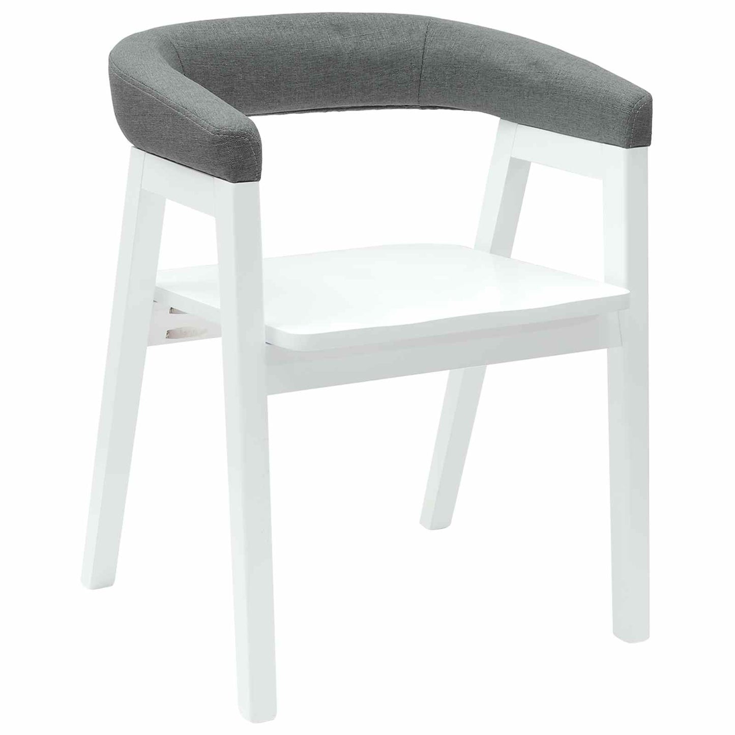 Eettafelstoelen 2 Pcs 54 X 57 X 73 Cm Massief Rubberhout Wit