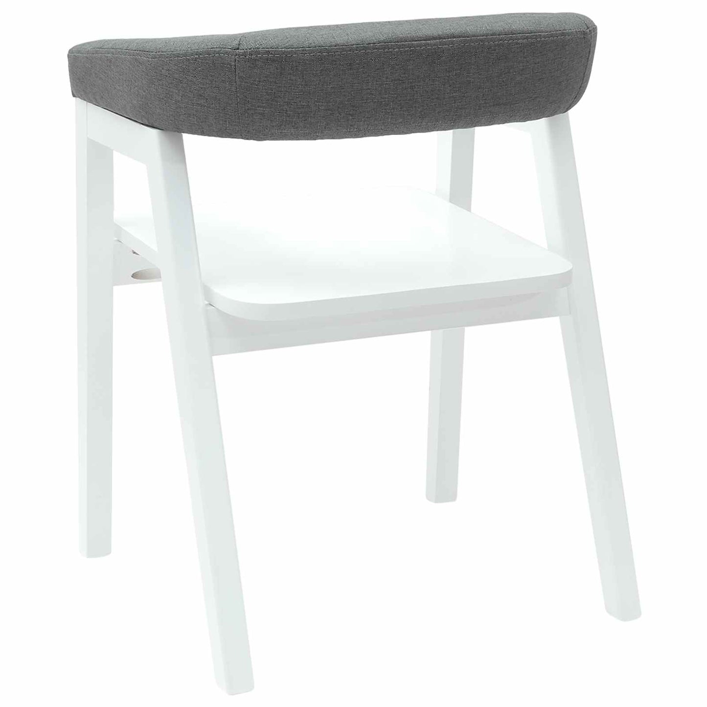 Eettafelstoelen 2 Pcs 54 X 57 X 73 Cm Massief Rubberhout Wit