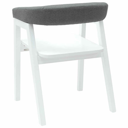 Eettafelstoelen 2 Pcs 54 X 57 X 73 Cm Massief Rubberhout Wit