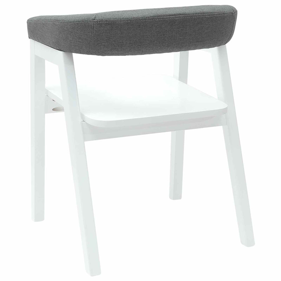 Eettafelstoelen 2 Pcs 54 X 57 X 73 Cm Massief Rubberhout Wit