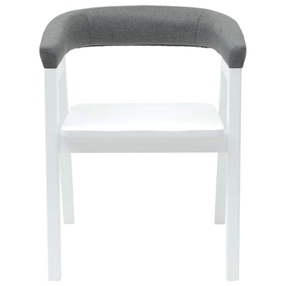 Eettafelstoelen 2 Pcs 54 X 57 X 73 Cm Massief Rubberhout Wit