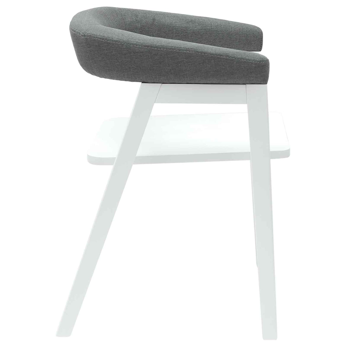 Eettafelstoelen 2 Pcs 54 X 57 X 73 Cm Massief Rubberhout Wit