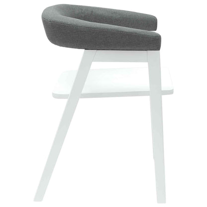 Eettafelstoelen 2 Pcs 54 X 57 X 73 Cm Massief Rubberhout Wit