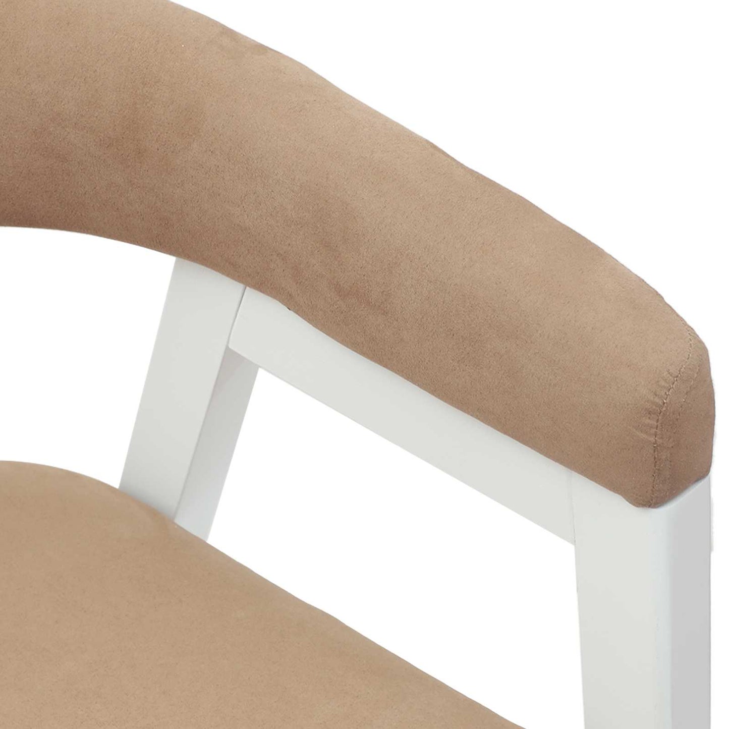 Eettafelstoelen 2 Pcs 54 X 57 X 73 Cm Massief Rubberhout Wit en bruin