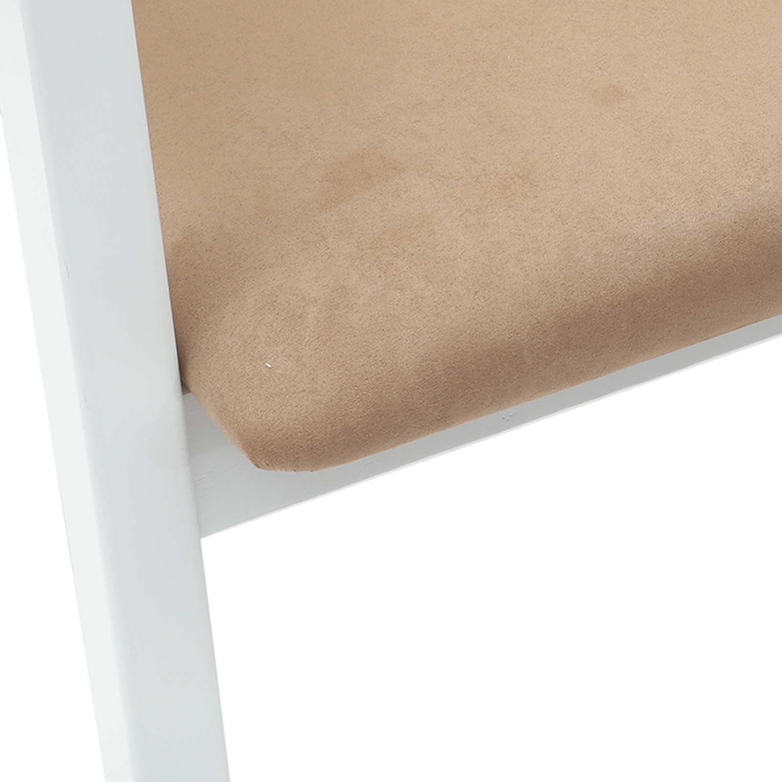 Eettafelstoelen 2 Pcs 54 X 57 X 73 Cm Massief Rubberhout Wit en bruin