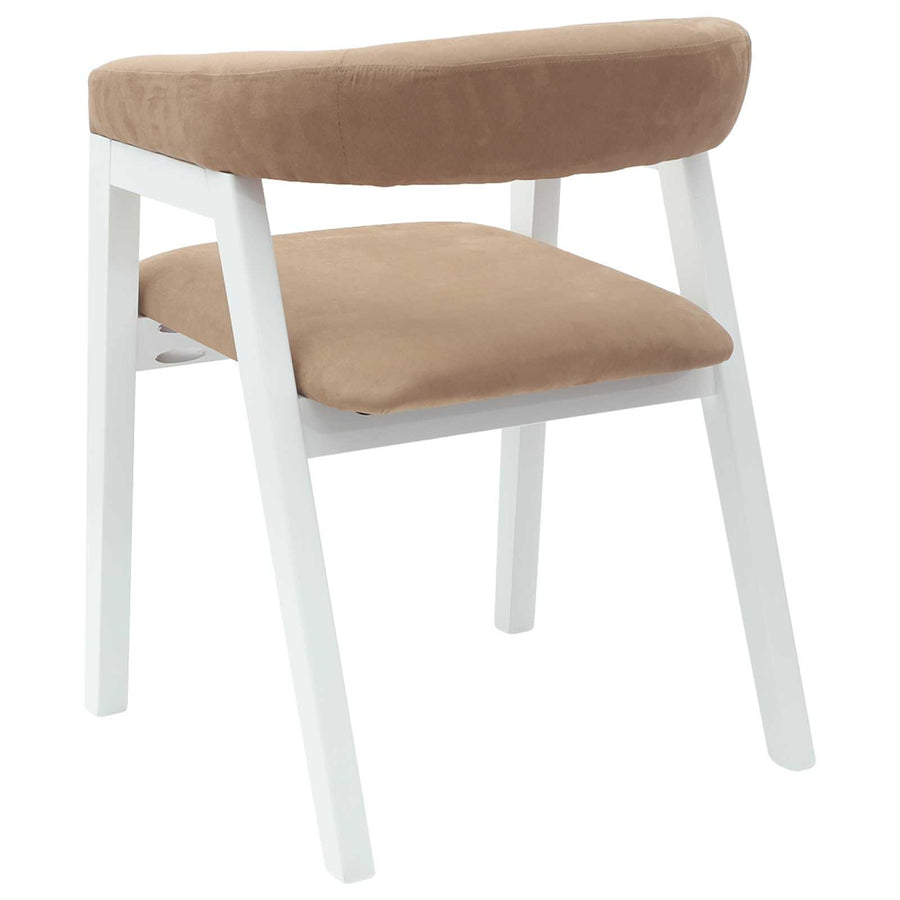 Eettafelstoelen 2 Pcs 54 X 57 X 73 Cm Massief Rubberhout Wit en bruin