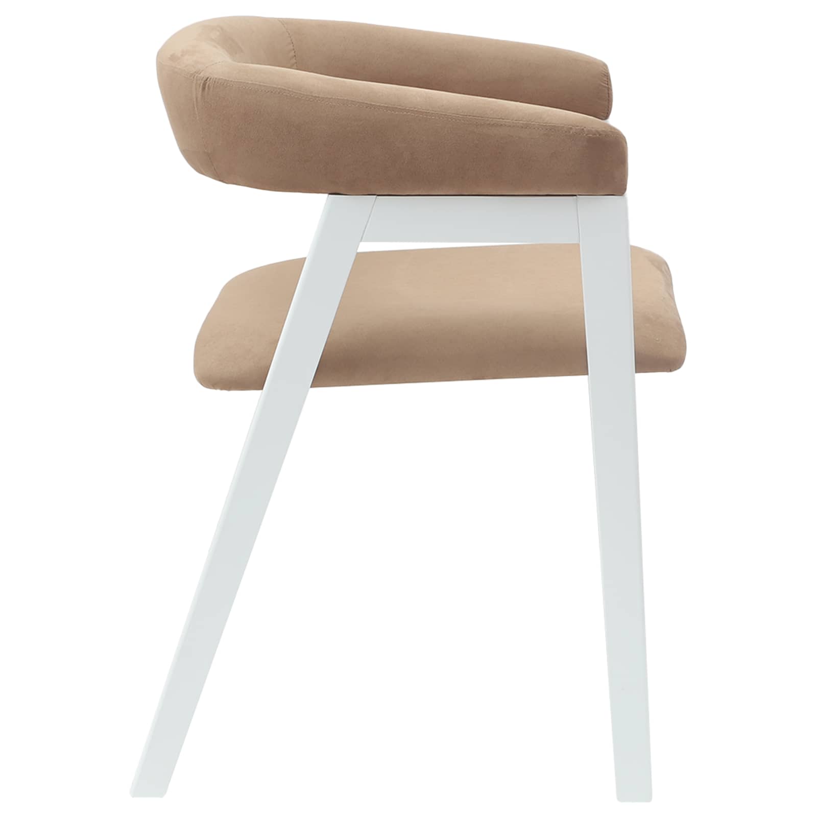 Eettafelstoelen 2 Pcs 54 X 57 X 73 Cm Massief Rubberhout Wit en bruin