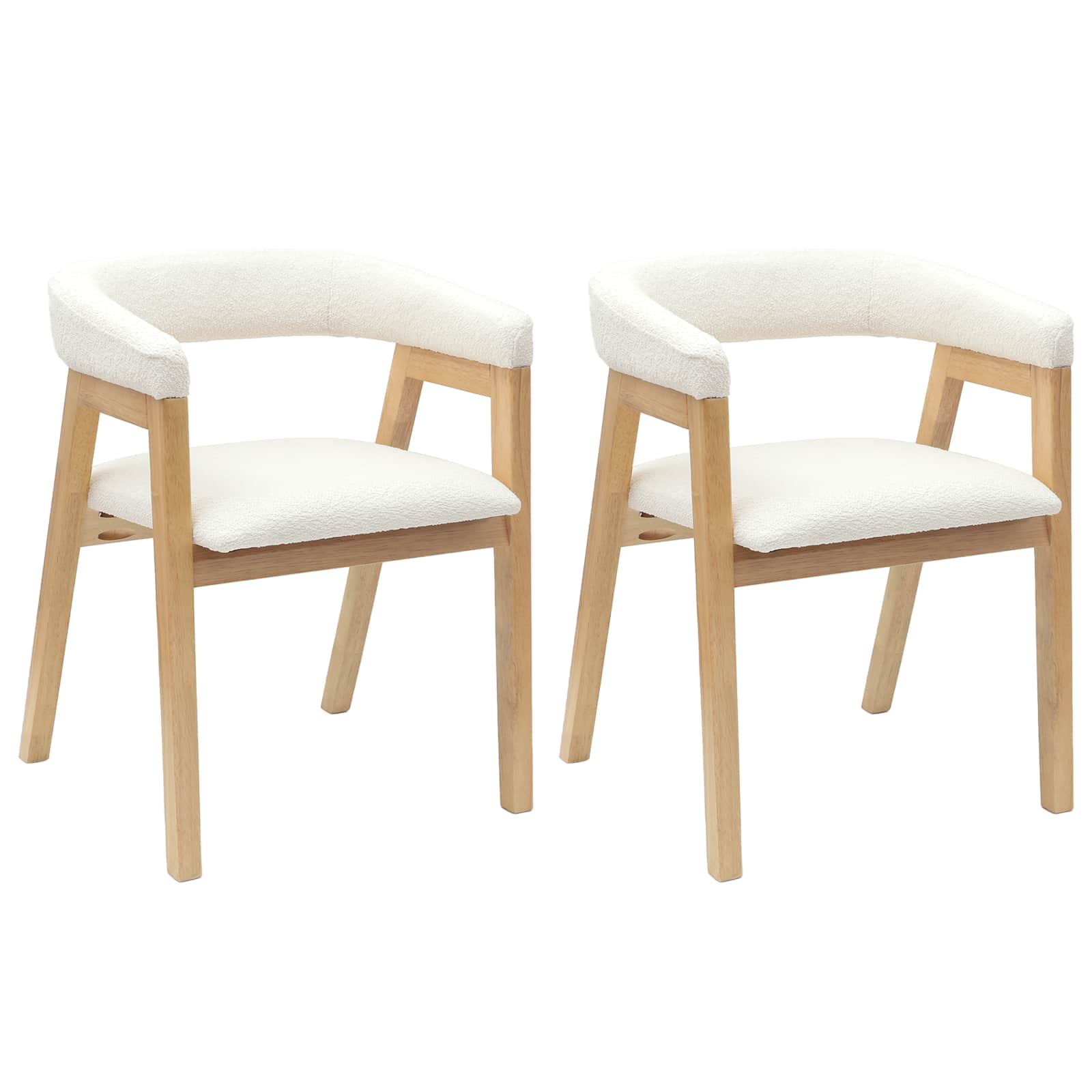 Eettafelstoelen 2 pcs Naturel 54 x 57 x 73 cm
