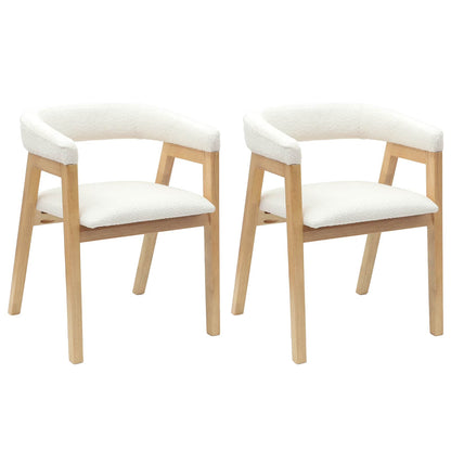 Eettafelstoelen 2 pcs Naturel 54 x 57 x 73 cm