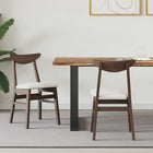 Eetkamerstoelen 2 stuks lichtbruin 42x47.5x81 cm massief rubberhout