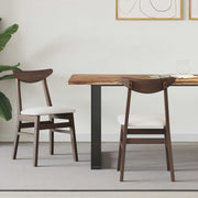 Eetkamerstoelen 2 stuks lichtbruin 42x47.5x81 cm massief rubberhout