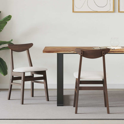 Eettafelstoelen 2 pcs Licht Bruin 42 x 47.5 x 81 cm