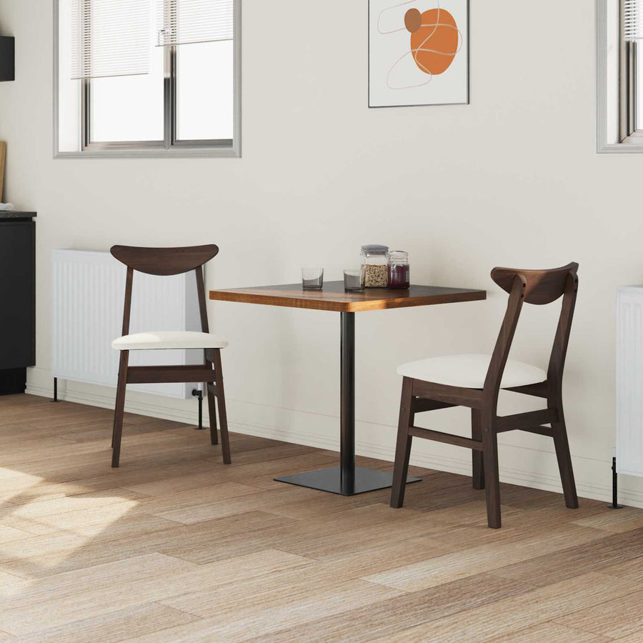 Eettafelstoelen 2 pcs Licht Bruin 42 x 47.5 x 81 cm