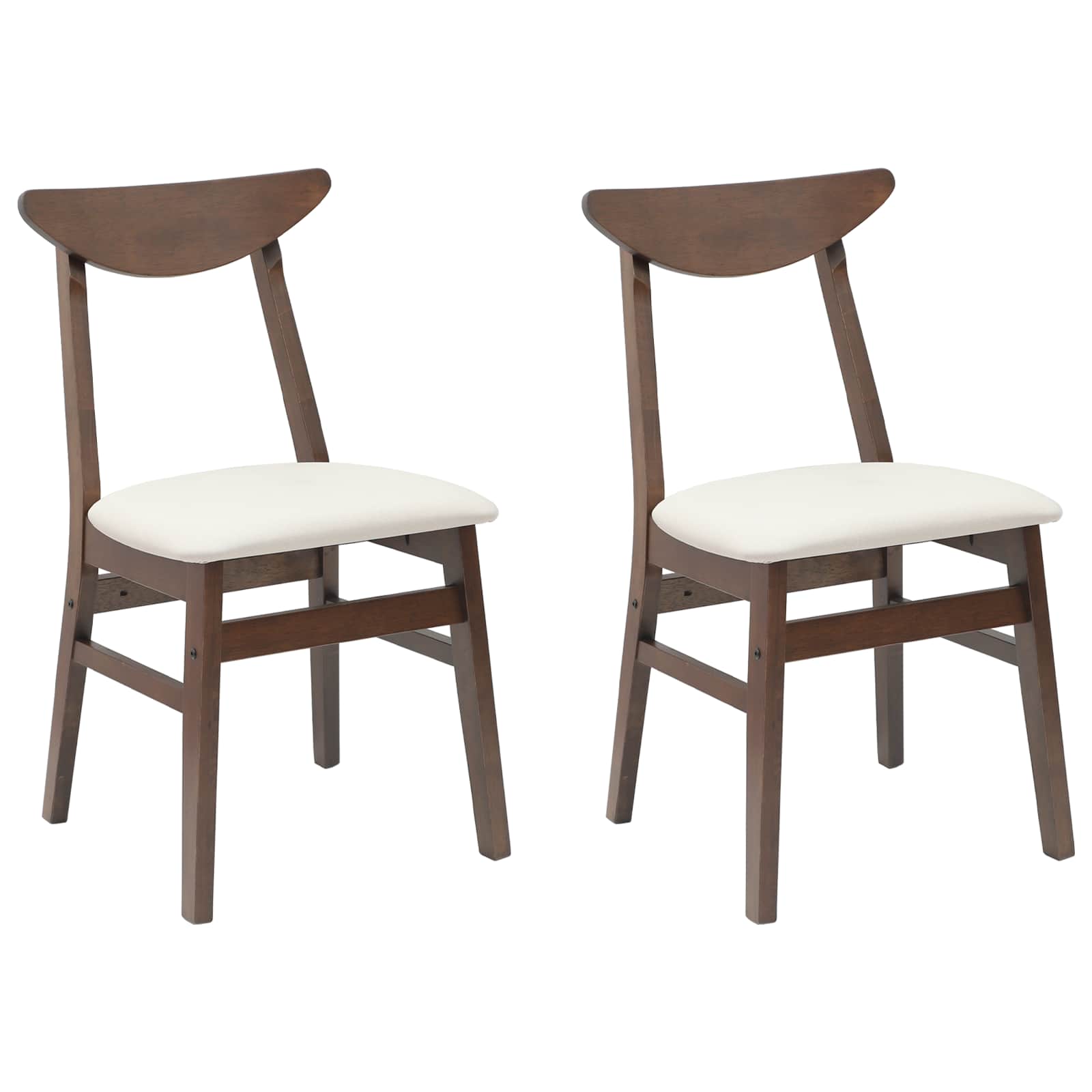Eettafelstoelen 2 pcs Licht Bruin 42 x 47.5 x 81 cm