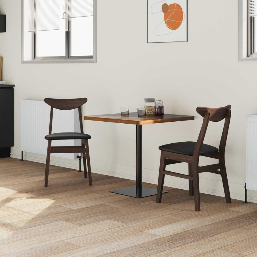 Eettafelstoelen 2 pcs Licht Bruin 42 x 47.5 x 81 cm