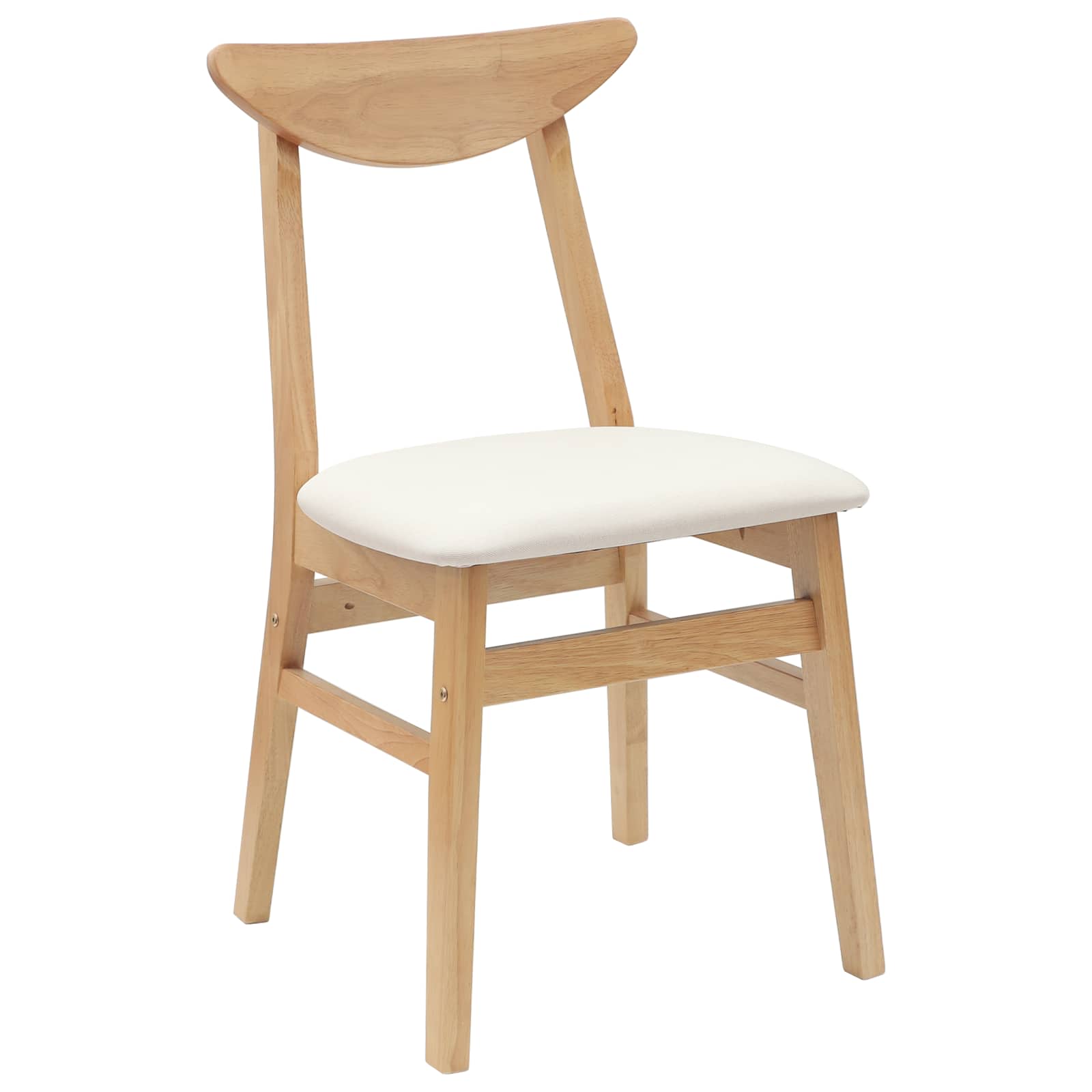 Eettafelstoelen 2 pcs Naturel 42 x 47.5 x 81 cm