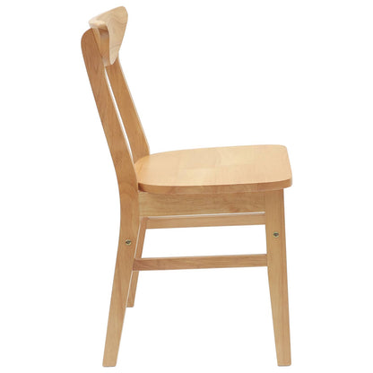 Eettafelstoelen 2 pcs Naturel 42 x 47.5 x 81 cm
