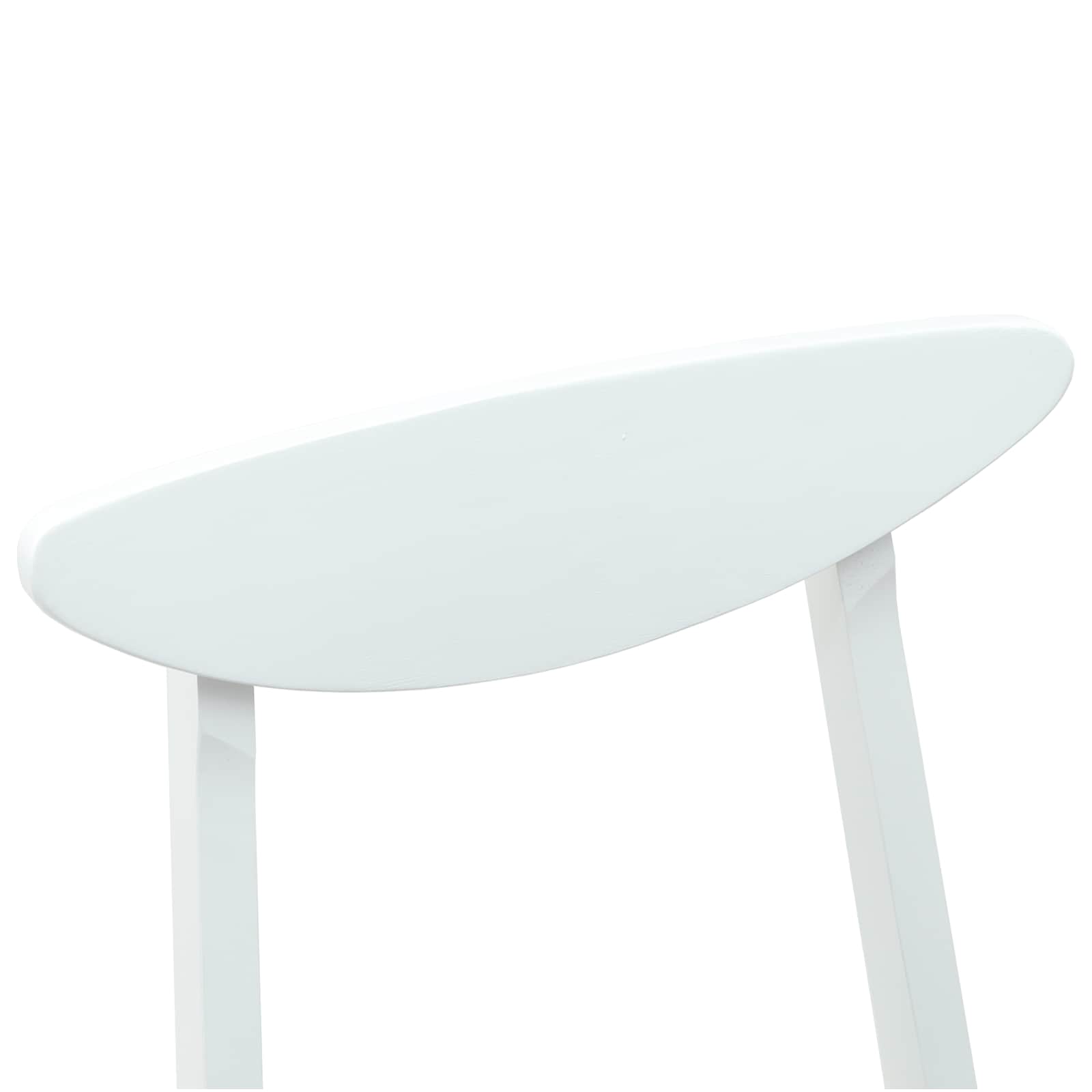 Eettafelstoelen 2 pcs Wit 42 x 47.5 x 81 cm Massief Rubberhout