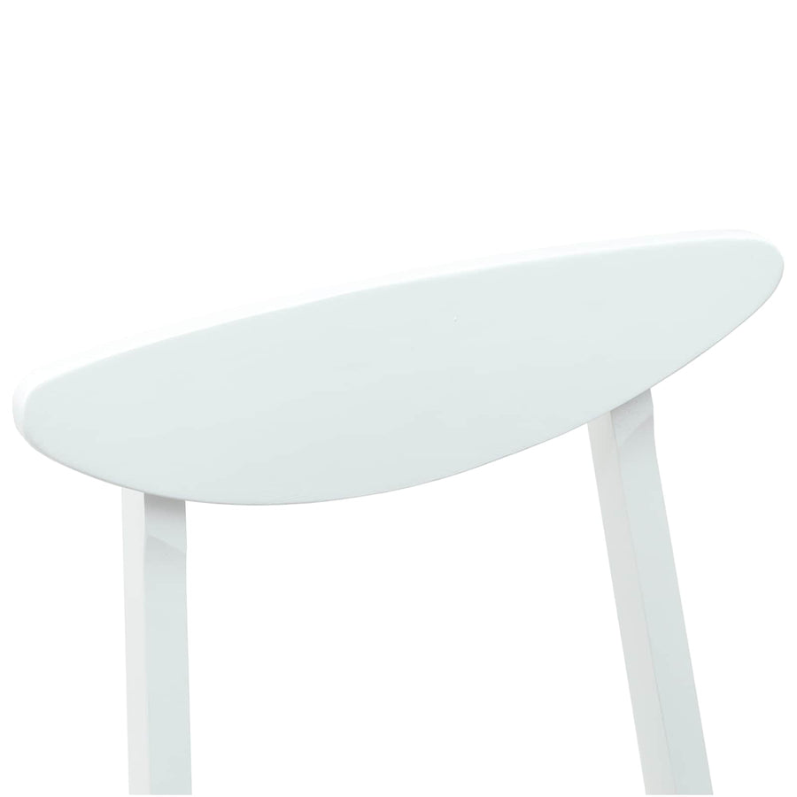 Eettafelstoelen 2 pcs Wit 42 x 47.5 x 81 cm Massief Rubberhout