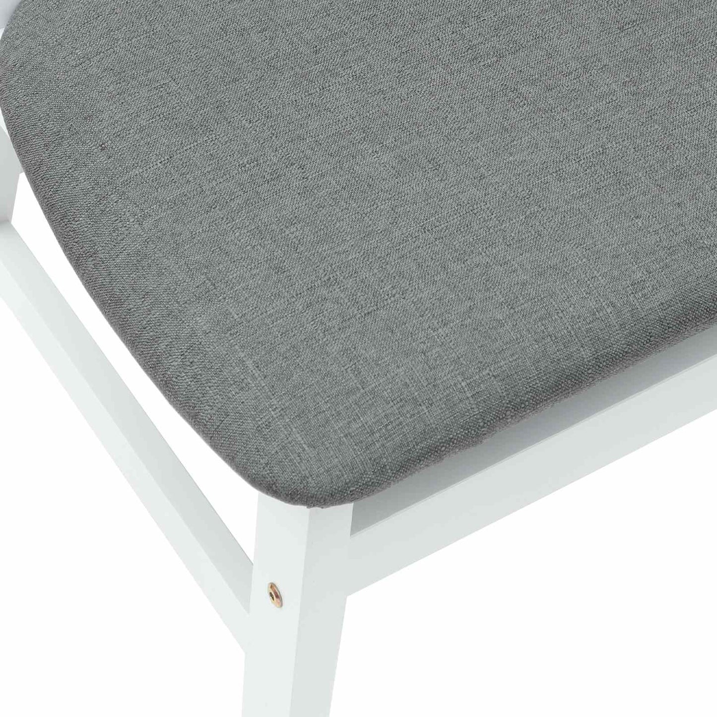 Eettafelstoelen 2 pcs Wit 42 x 47.5 x 81 cm Massief Rubberhout
