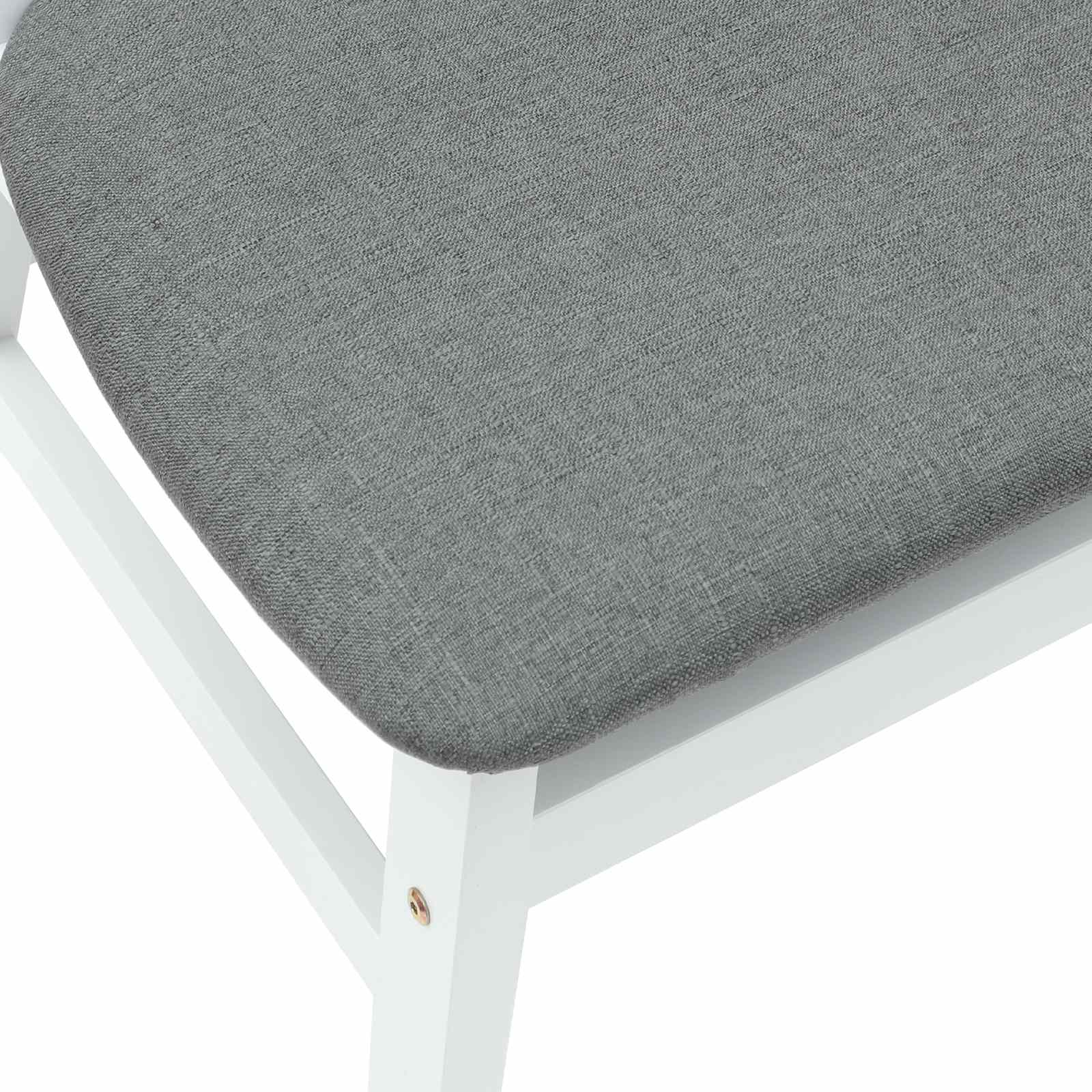 Eettafelstoelen 2 pcs Wit 42 x 47.5 x 81 cm Massief Rubberhout