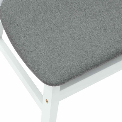 Eettafelstoelen 2 pcs Wit 42 x 47.5 x 81 cm Massief Rubberhout