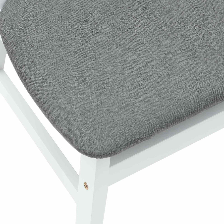 Eettafelstoelen 2 pcs Wit 42 x 47.5 x 81 cm Massief Rubberhout