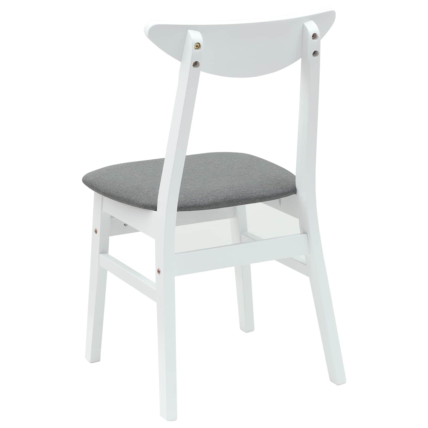 Eettafelstoelen 2 pcs Wit 42 x 47.5 x 81 cm Massief Rubberhout