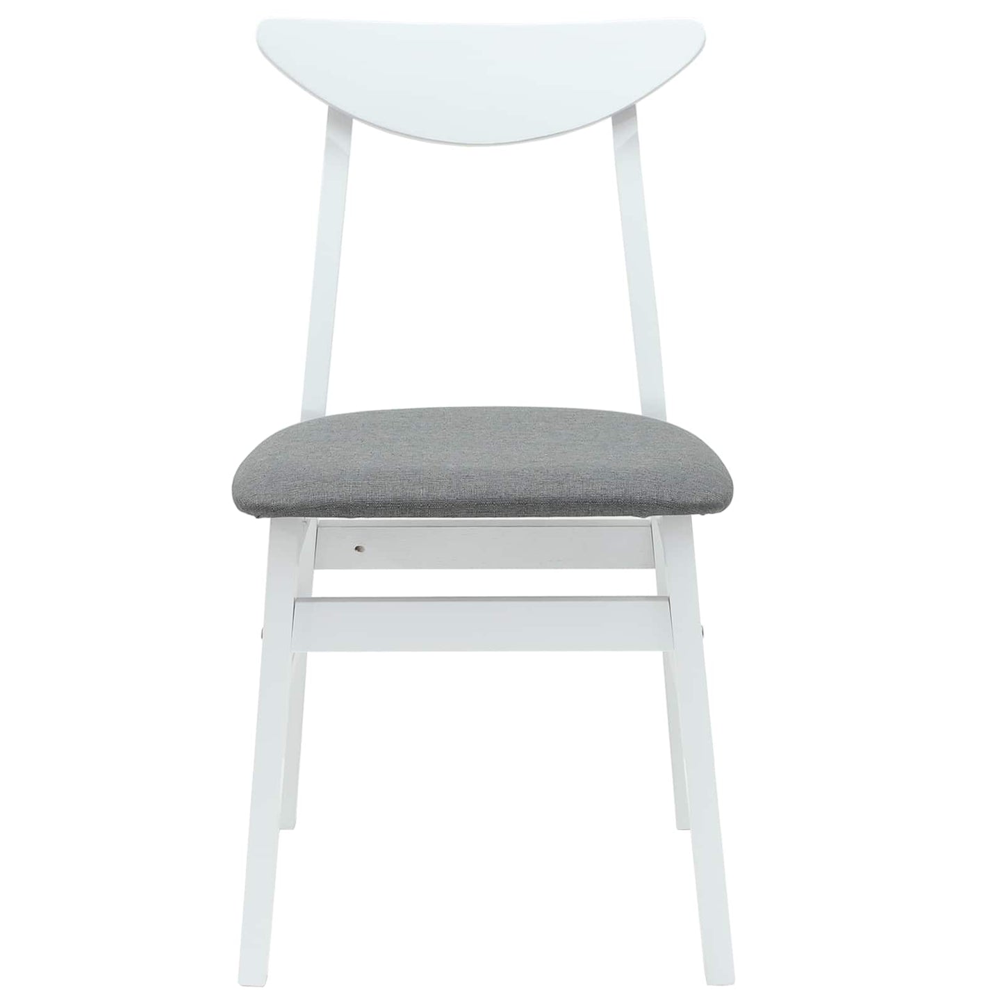 Eettafelstoelen 2 pcs Wit 42 x 47.5 x 81 cm Massief Rubberhout