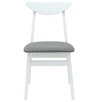 Eettafelstoelen 2 pcs Wit 42 x 47.5 x 81 cm Massief Rubberhout