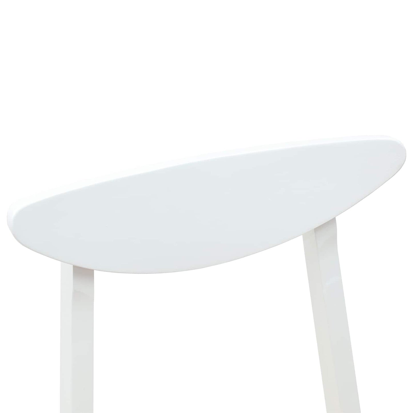 Eettafelstoelen 2 pcs Wit 42 x 47.5 x 81 cm Massief Rubberhout