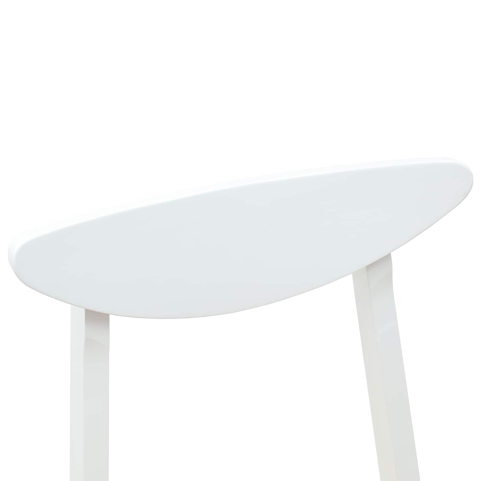 Eettafelstoelen 2 pcs Wit 42 x 47.5 x 81 cm Massief Rubberhout