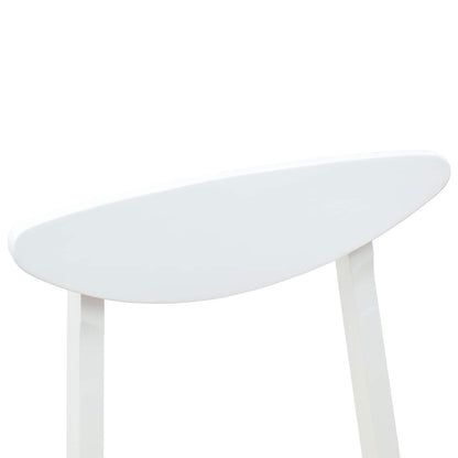 Eettafelstoelen 2 pcs Wit 42 x 47.5 x 81 cm Massief Rubberhout