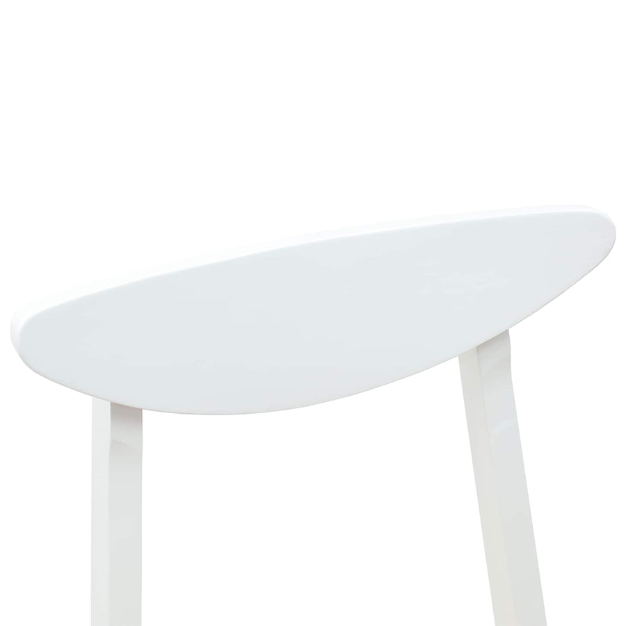 Eettafelstoelen 2 pcs Wit 42 x 47.5 x 81 cm Massief Rubberhout