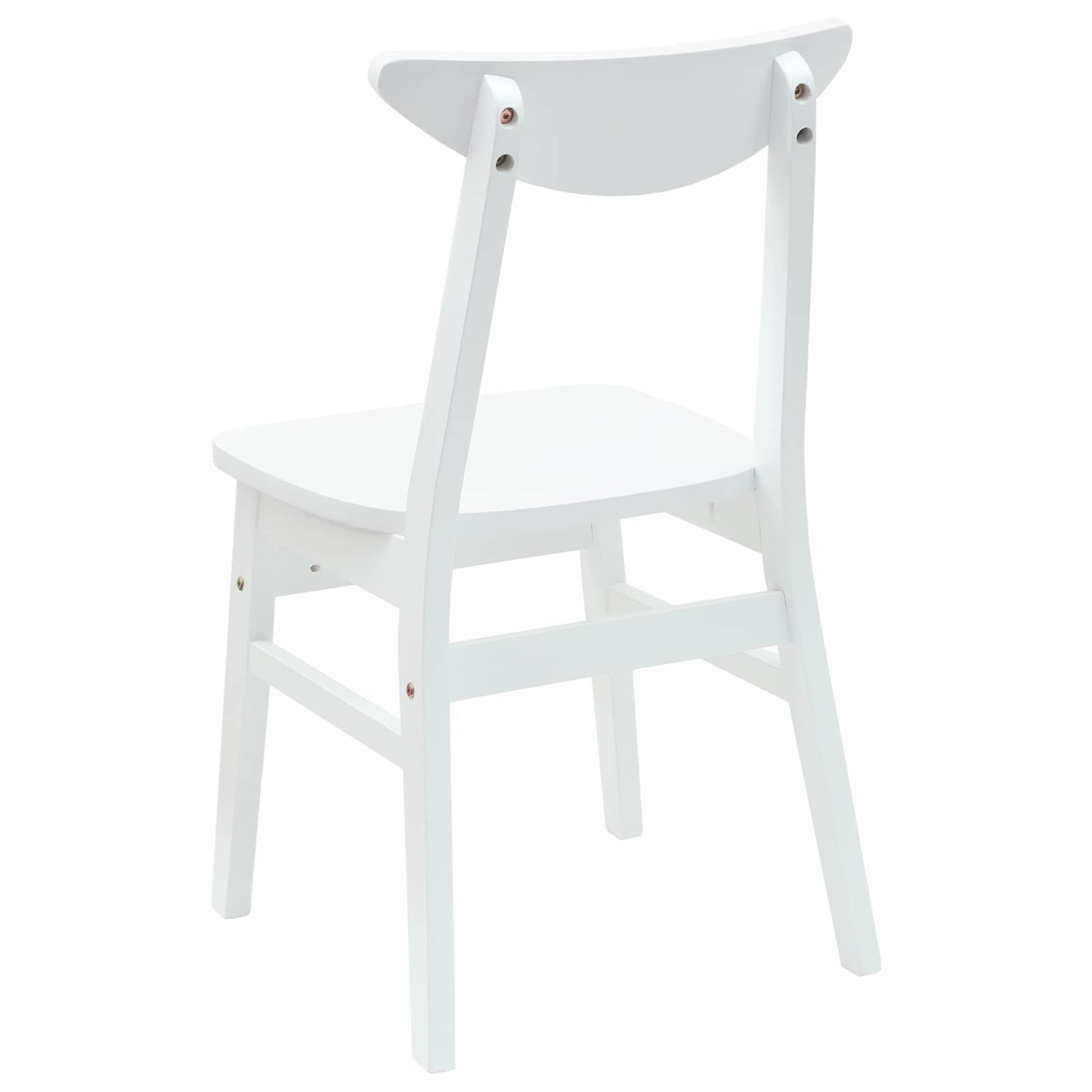 Eettafelstoelen 2 pcs Wit 42 x 47.5 x 81 cm Massief Rubberhout