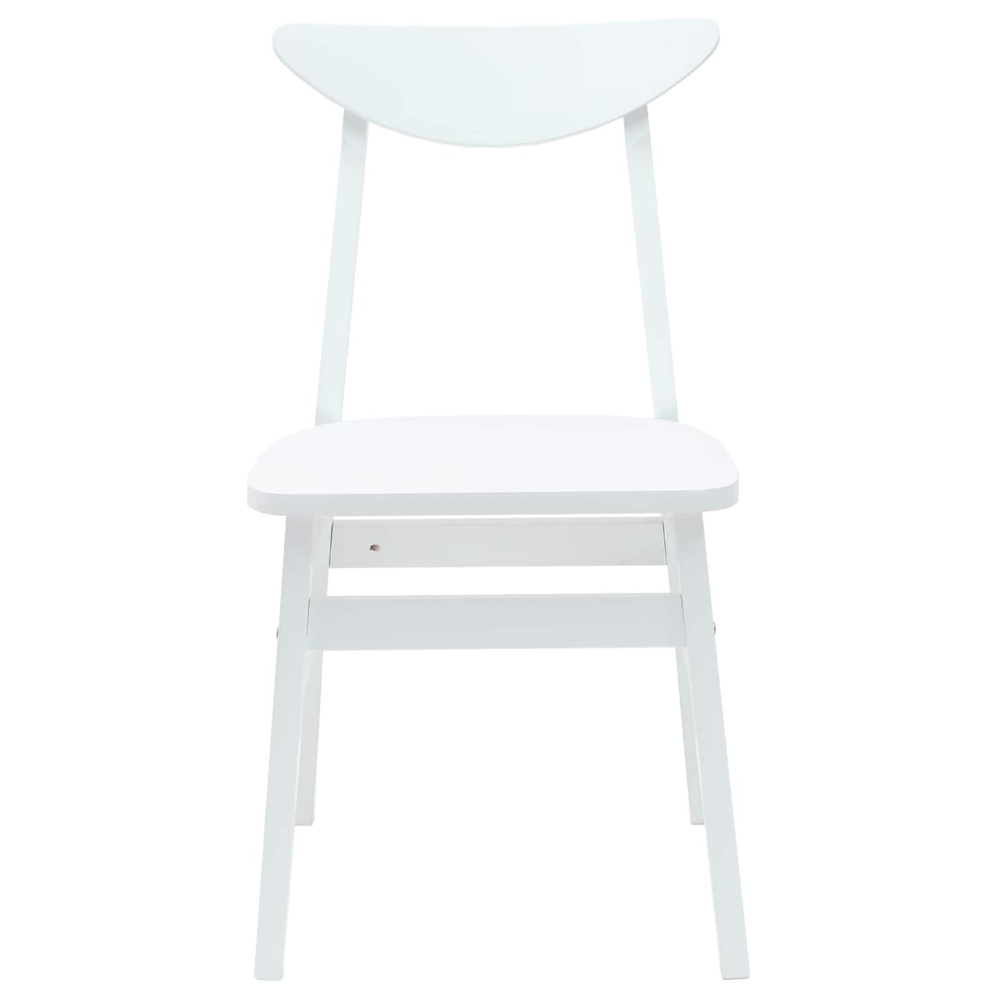 Eettafelstoelen 2 pcs Wit 42 x 47.5 x 81 cm Massief Rubberhout