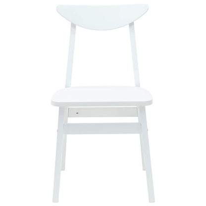Eettafelstoelen 2 pcs Wit 42 x 47.5 x 81 cm Massief Rubberhout