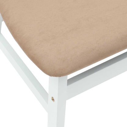 Eettafelstoelen 2 pcs Wit 42 x 47.5 x 81 cm Massief Rubberhout
